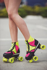Girl on roller skates