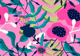 Floral seamless pattern with flower for fabrics and textiles and packaging 