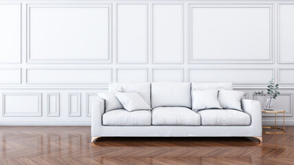 Room interior with Wall Background. 3D rendering ,3D illustration	
