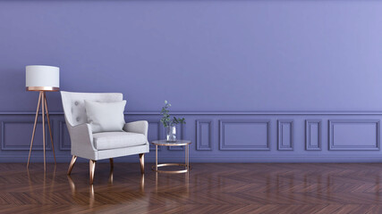 Room interior with Wall Background. 3D rendering ,3D illustration	
