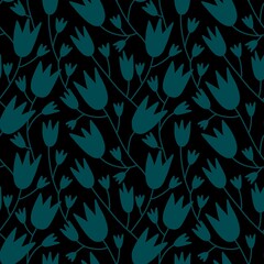 Seamless pattern with flowers for fabrics and textiles