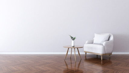 Room interior with Wall Background. 3D rendering ,3D illustration	

