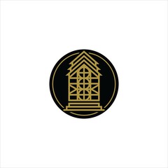 house logo vector template architect