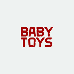 Baby Toys text or logotype with custom font