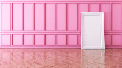 Empty room with Wall Background. 3D illustration, 3D rendering	
