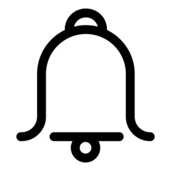 Bell Notification Flat Icon Isolated On White Background