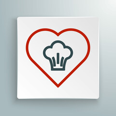 Line Chef hat icon isolated on white background. Cooking symbol. Cooks hat. Colorful outline concept. Vector