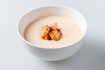 cream soup with salmon