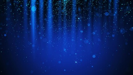 Glittering Gold Particles. Christmas, Celebration, Falling - Abstract Background