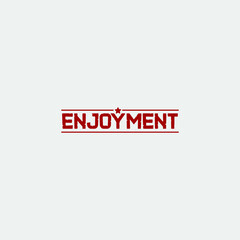 Enjoyment text or logotype with custom font
