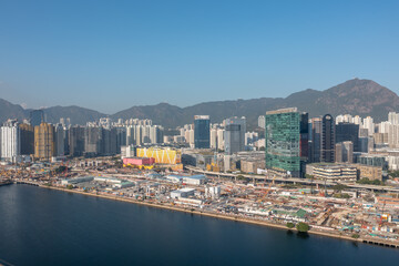 Fototapeta na wymiar the under construction at Kai Tak Development, hk 11 Dec 2021