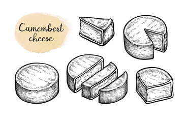Camembert cheese big set