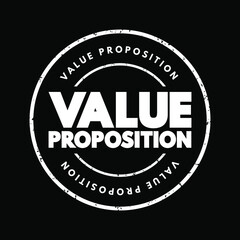 Fototapeta premium Value Proposition text stamp, concept background