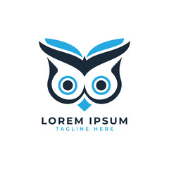 owl logo design concept vector template, owl monogram, owl logo, owl symbol, owl logo type