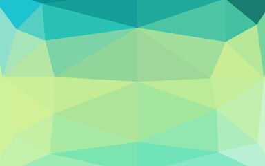 Light Green, Yellow vector shining triangular template.