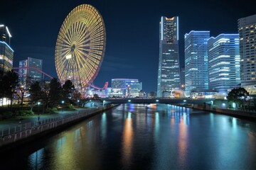 Fototapeta premium 横浜みなとみらいの夜景