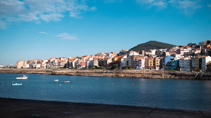 View of the city of La Guardia, Galicia, Spain.