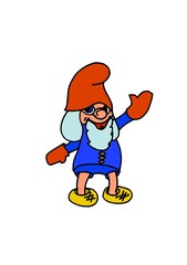 fairy gnome for cartoon on white background