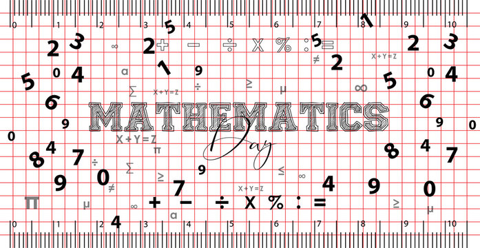 vector illustration of National Mathematics Day. 