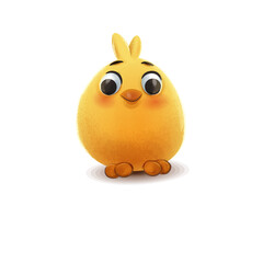 cute chick isolated on white background