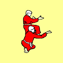 Asia martial art illustration design