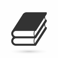 Grey Book icon isolated on white background. Vector