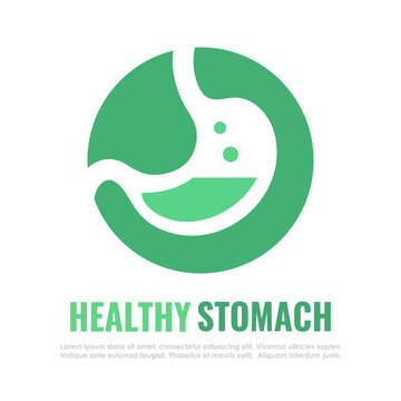 Healthy stomach vector logo