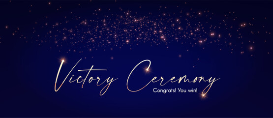 Victory abd Award design. Abstract shining background with bokeh effect.