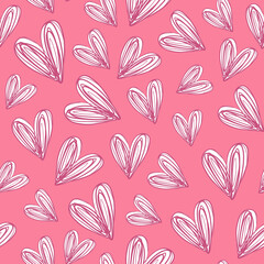 seamless pattern of hearts for Valentine's day