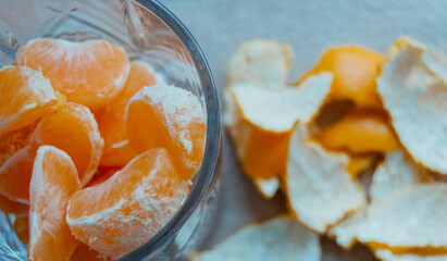 Tangerines, as a symbol of the New Year, are very fragrant and smell of childhood, a fairy tale