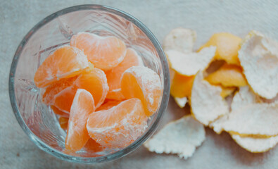 Tangerines, as a symbol of the New Year, are very fragrant and smell of childhood, a fairy tale
