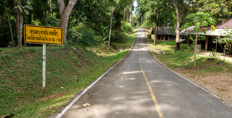 Mountains, National Parks, Nature Trails Signage in Thailand