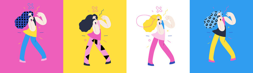 Happiness - happy people jumping in the air cheerfully