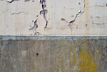 Concrete Wall with Flaking Paint
