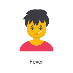 Fever Vector illustration in flat style. Pediatrics symbol in EPS file.