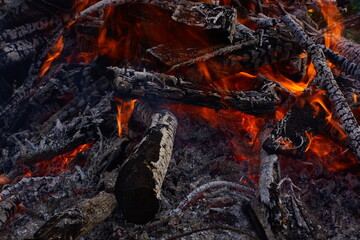 fire in the fireplace