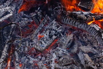 close up of fire