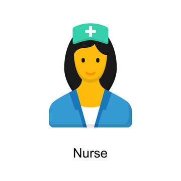 Nurse Vector illustration in flat style. Pediatrics symbol in EPS file.