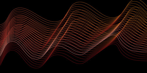 fractal realms composition Abstract wave background. Element for design. Digital frequency track equalizer. Stylized line art. Curved wavy line smooth stripe Vector