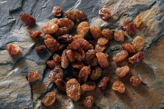 raisins on stone surface