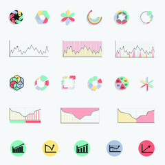 Elements for business data visualization, Modern infographic design