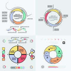Naklejka premium Elements for business data visualization, Modern infographic design