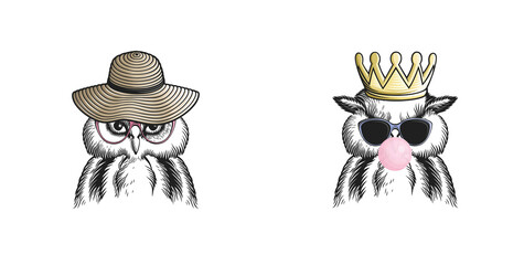 Crazy creative animal design with accessories 