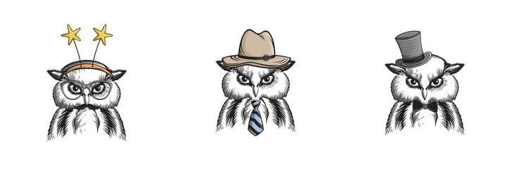 Crazy creative animal design with accessories 