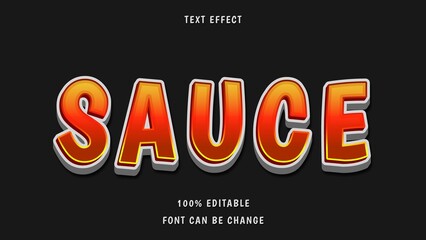 Gradient 3d Word Sauce Editable Text Effect Design Template