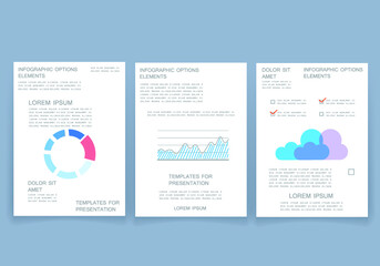 Fototapeta premium Cards for business data visualization
