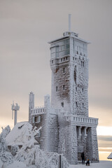 Hornisgrindeturm gefroren