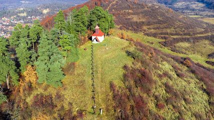 Catholic chapel 14 crosses from the city of Sovata - Romania