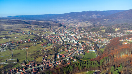 Sovata city - Romania seen from above 