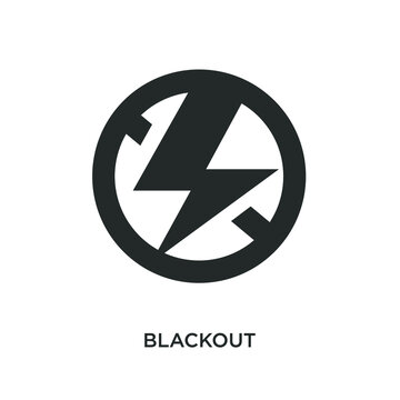 Power outage, Blackout, Electricity ban icon stock illustration
